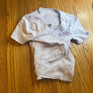 Wrap Cropped Baby Tee Shirt from Holister